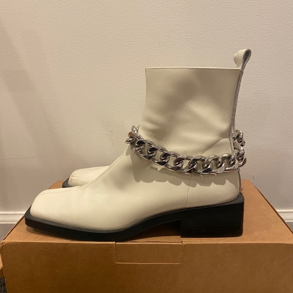 zara white leather boots